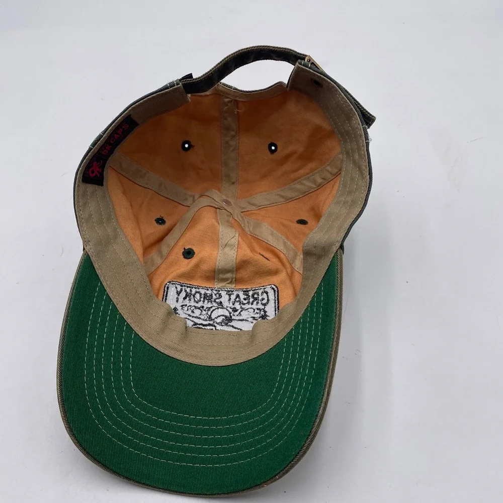 Great Smoky Mountains Baseball Hat Cap Mens OSFM Green Cotton Souvenir SEO